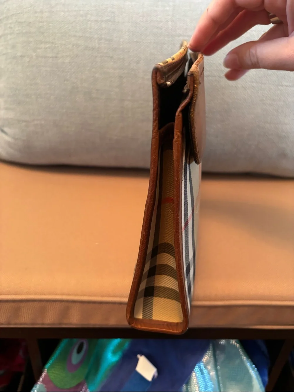 Vintage Burberry Cosmetic / Makeup Pouch